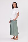 LINEN POCKET SHIRT - white