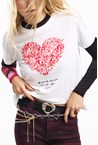 HEART TSHIRT TOP - white