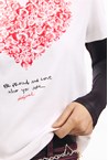 HEART TSHIRT TOP - white