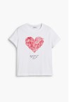 HEART TSHIRT TOP - white