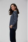 MAISY STRIPE TOP - navy