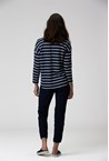 MAISY STRIPE TOP - navy
