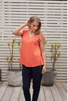 BOSTON ZIP TOP - coral