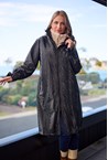 BLACK SNAKE COAT - black