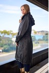 BLACK SNAKE COAT - black