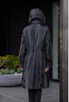 BLACK SNAKE COAT - black