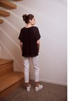 CRYSTAL PLEAT TOP - black