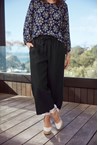 CREW WIDE LEG PANT - black
