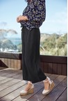 CREW WIDE LEG PANT - black