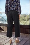 CREW WIDE LEG PANT - black