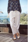 CREW WIDE LEG PANT - white