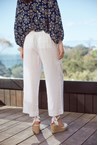 CREW WIDE LEG PANT - white