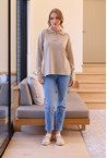 MELODY POLO KNIT - taupe