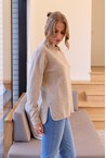 MELODY POLO KNIT - taupe