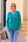DIAMOND KNIT SWEATER - green