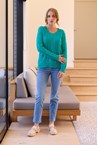 DIAMOND KNIT SWEATER - green