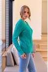 DIAMOND KNIT SWEATER - green