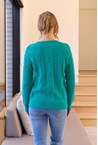 DIAMOND KNIT SWEATER - green