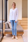DIAMOND KNIT SWEATER - white