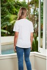 FLORA PATCH TOP - white