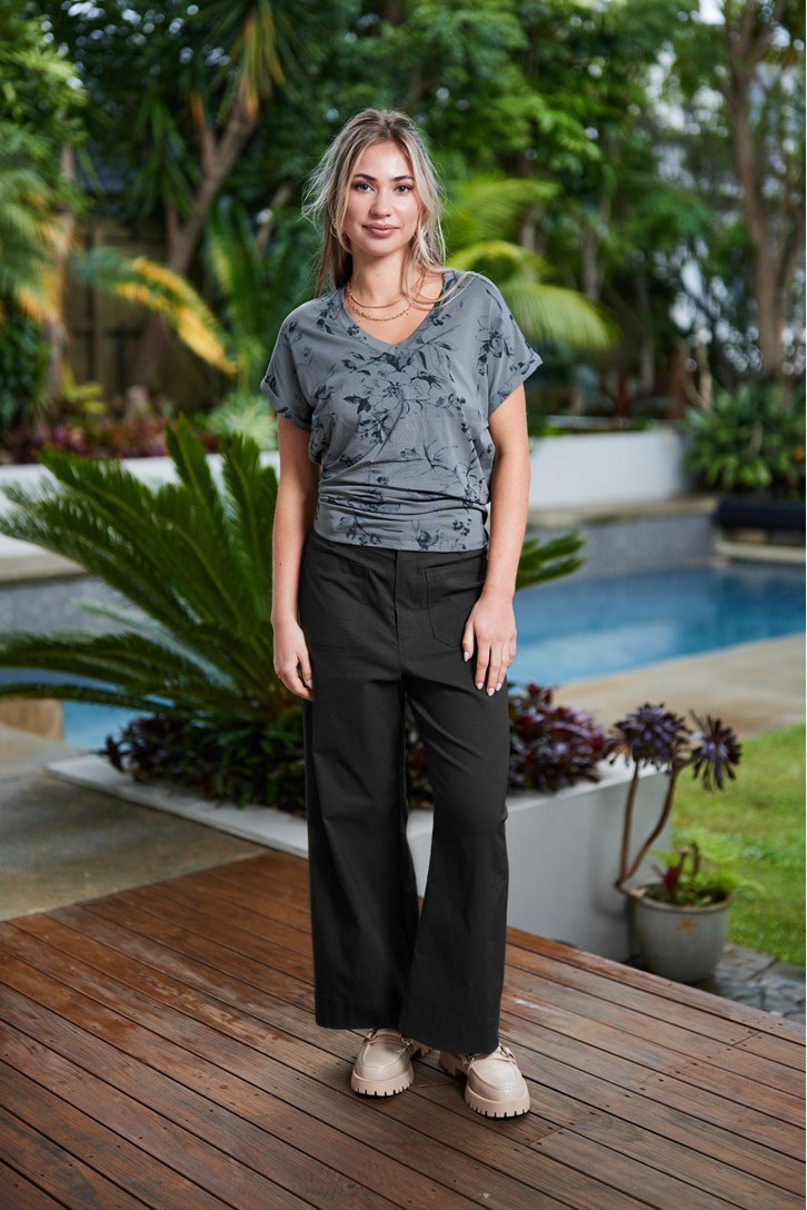 STRETCH LINEN PANT