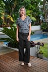 STRETCH LINEN PANT - black