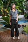 STRETCH LINEN PANT - black