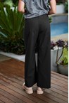 STRETCH LINEN PANT - black