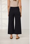 STRETCH LINEN PANT - black