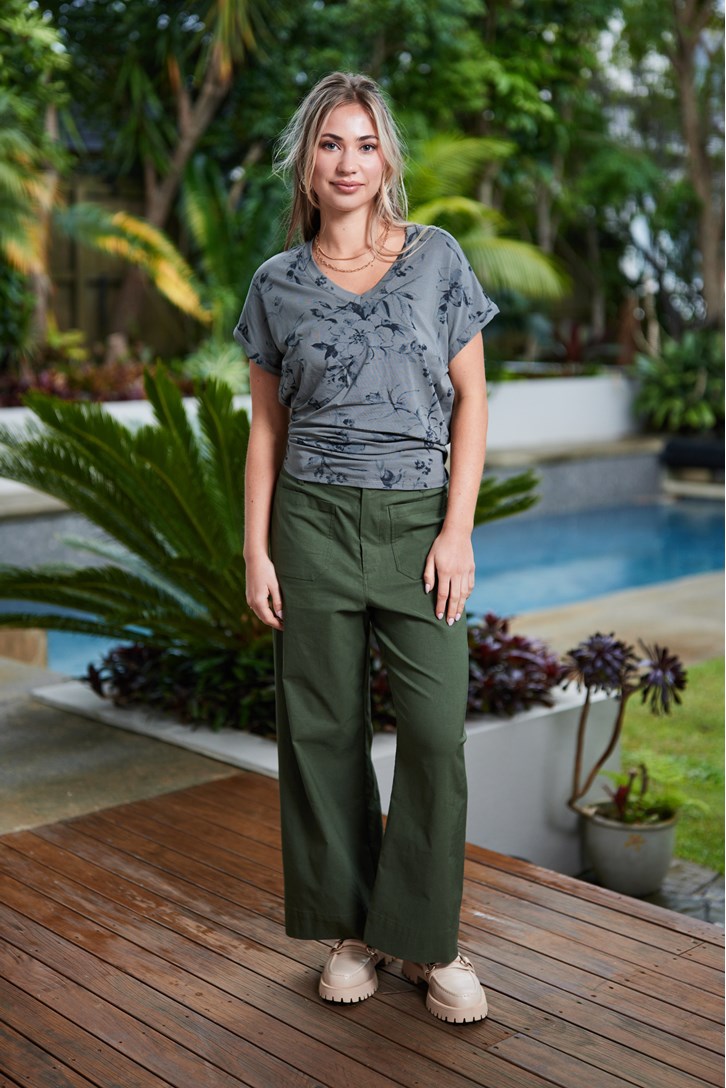 STRETCH LINEN PANT