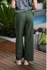 STRETCH LINEN PANT - stone