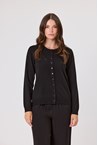 AVA CASHMERE CARDI - black