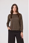 HOLLIE MERINO KNIT - khaki