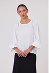PEARL LONGSLEEVE TOP - ivory