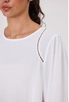 PEARL LONGSLEEVE TOP - ivory