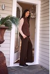 VELOUR PANT - toffee