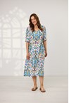 PEARL SHIRRED DRESS - mosaic