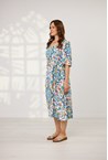 PEARL SHIRRED DRESS - mosaic