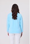 SIDELINE ZIP POLO - aqua