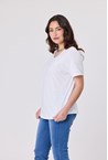 FLORAL PATCH TOP - white