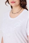 FLORAL PATCH TOP - white