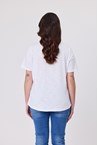 FLORAL PATCH TOP - white