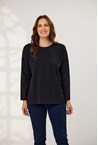 WEARABLE LS CREW TOP - black