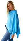 PONCHO SCARF - cornflower