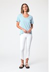 RELAXED SCOOP TEE - blue