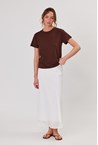 ZOE BRODERIE SKIRT - white